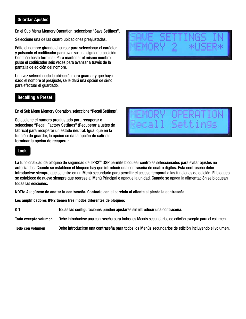 Peavey IPR2 2000 2-Channel Power Amplifier User Manual | Page 44 / 116