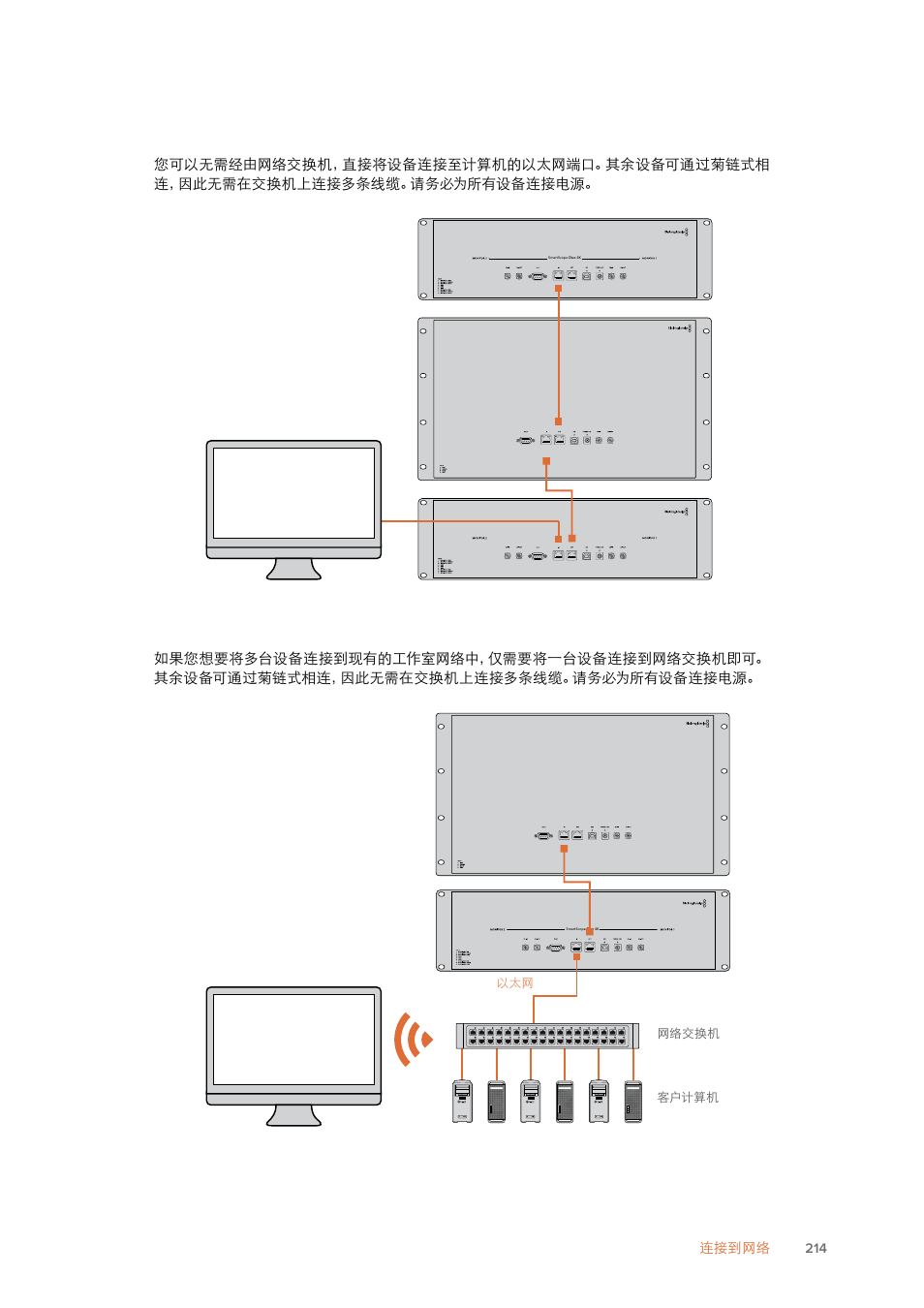 214 连接到网络 | Blackmagic Design SmartView 4K 2 15.6" DCI 4K Broadcast Monitor (6 RU) User Manual | Page 214 / 419