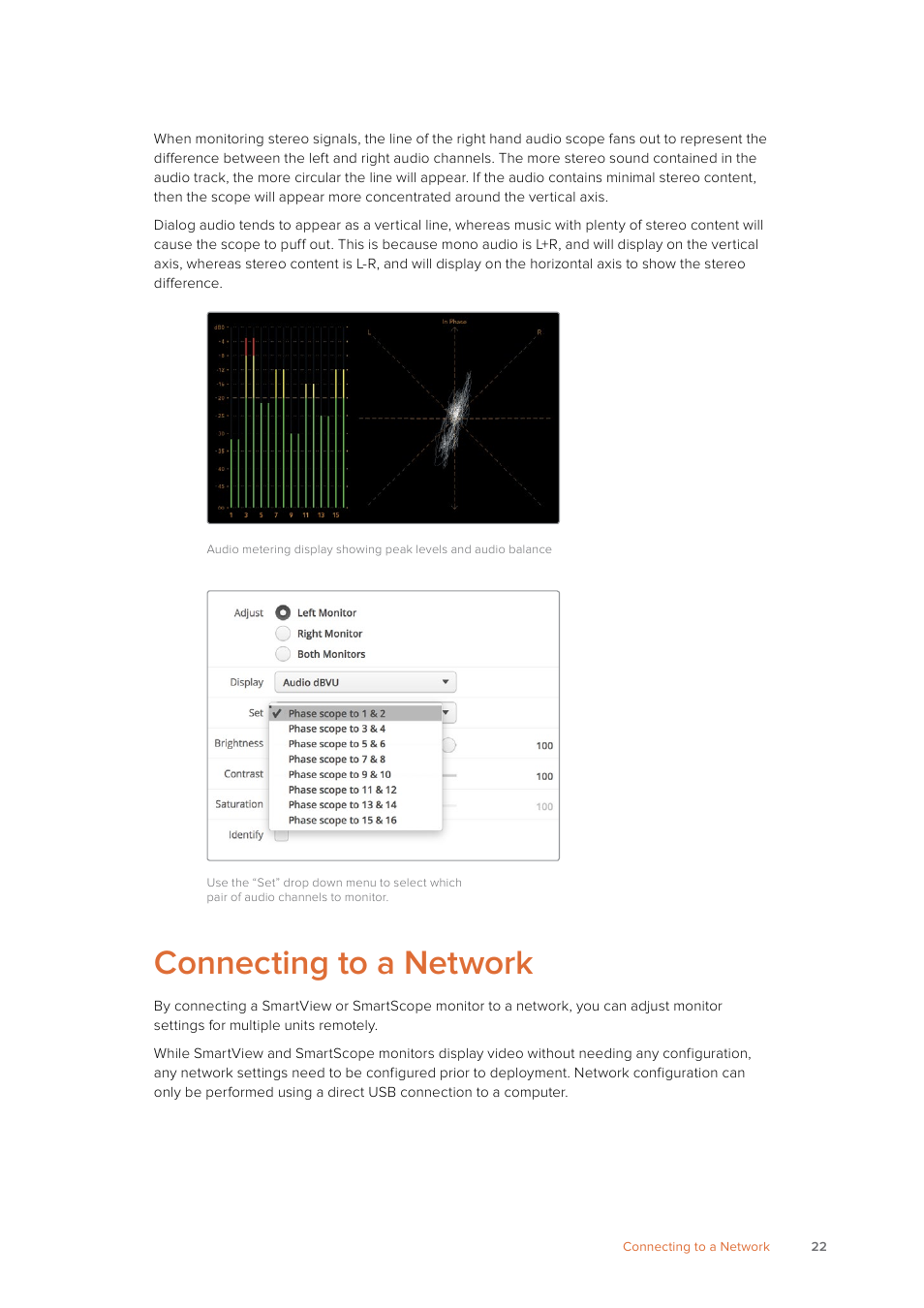 Connecting to a network | Blackmagic Design SmartView 4K 2 15.6" DCI 4K Broadcast Monitor (6 RU) User Manual | Page 22 / 419