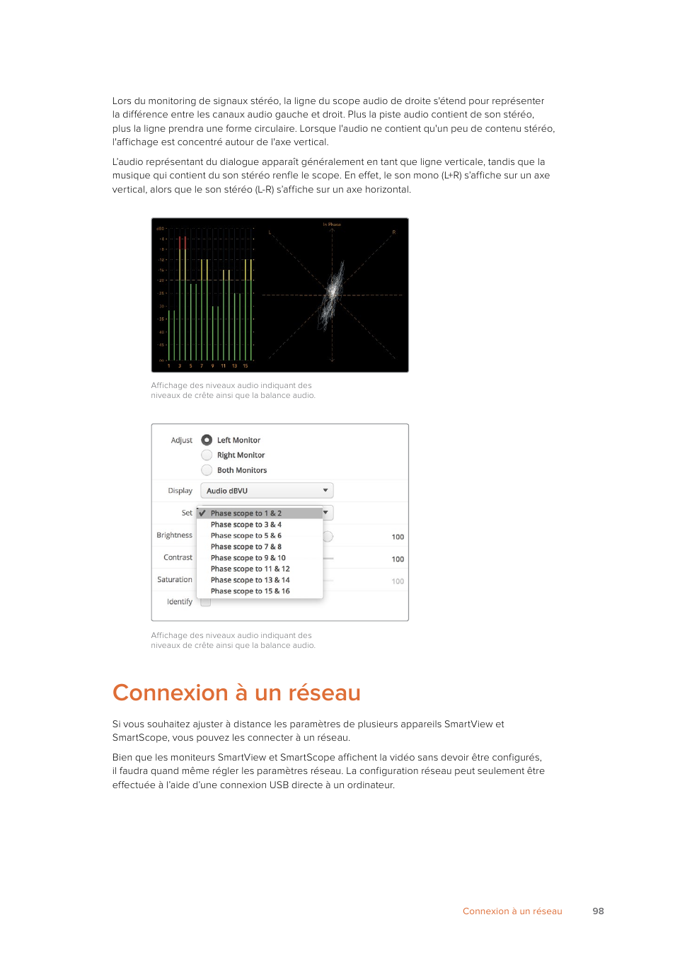 Connexion à un réseau | Blackmagic Design SmartView 4K 2 15.6" DCI 4K Broadcast Monitor (6 RU) User Manual | Page 98 / 419