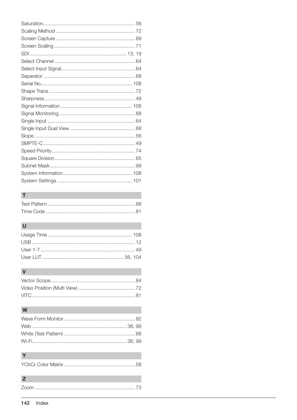 Canon DP-V2421 4K Reference Display User Manual | Page 142 / 147