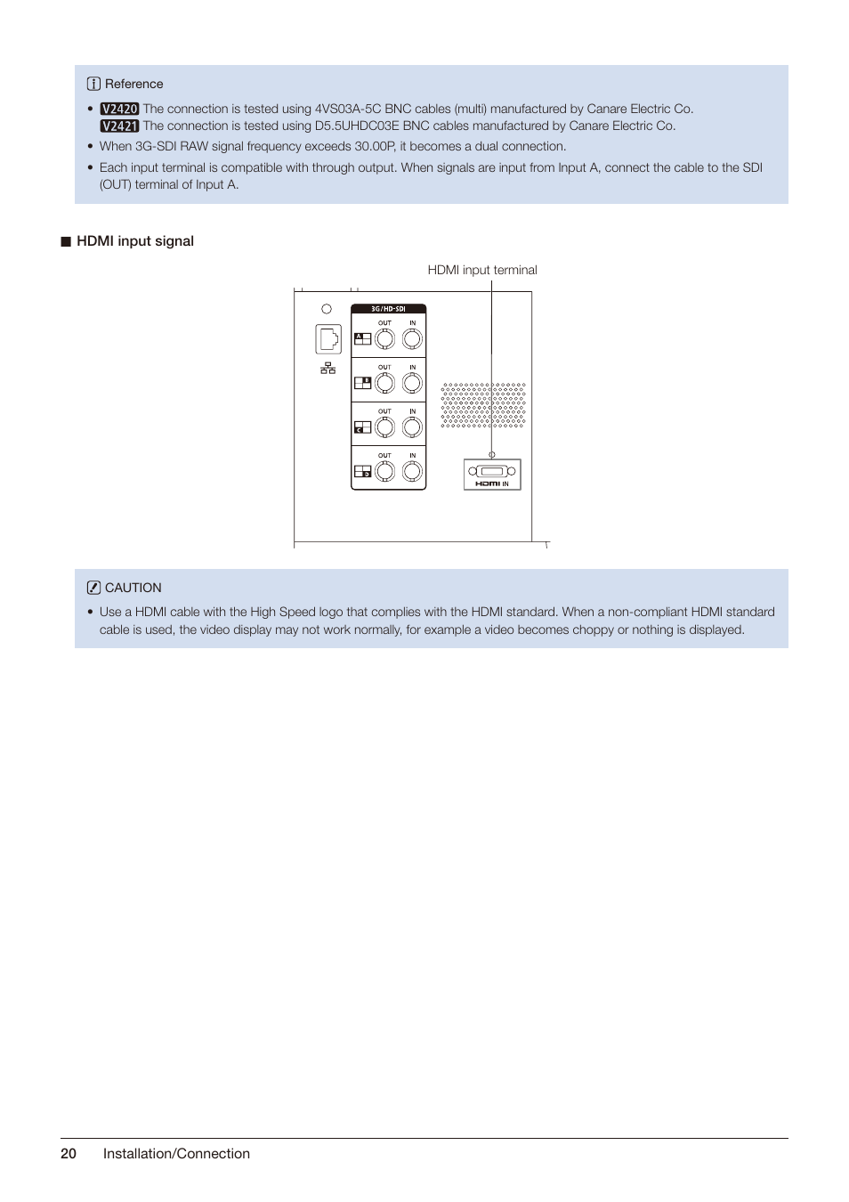 Canon DP-V2421 4K Reference Display User Manual | Page 20 / 147