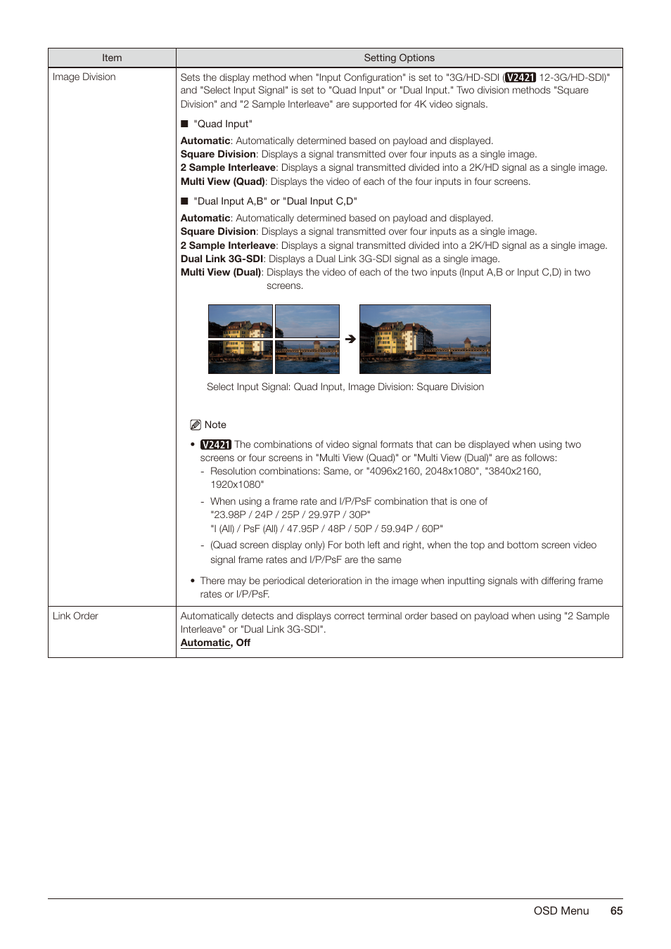 Canon DP-V2421 4K Reference Display User Manual | Page 65 / 147