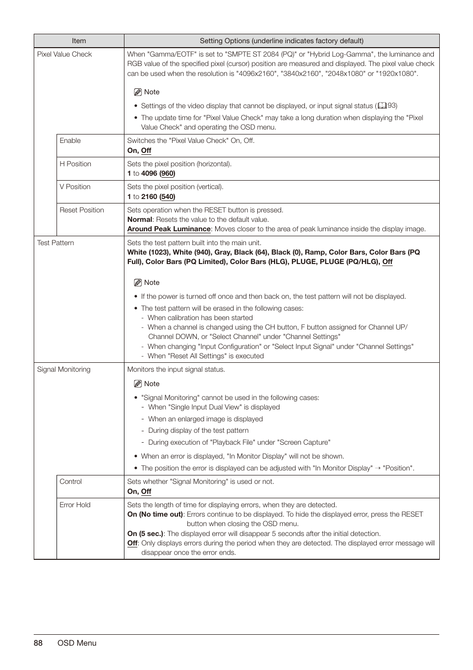 Canon DP-V2421 4K Reference Display User Manual | Page 88 / 147