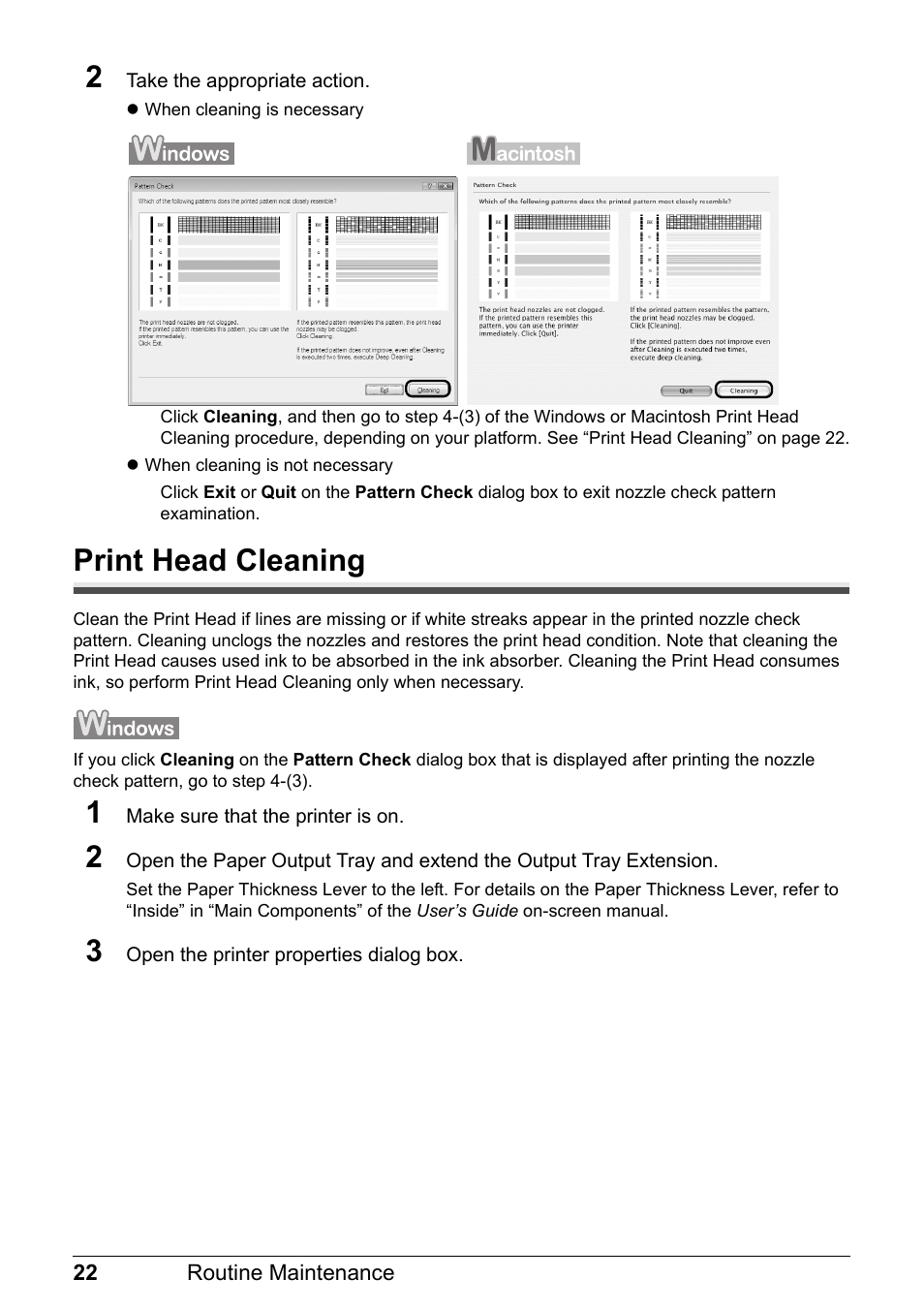 Print head cleaning | Canon PIXMA iP2600 User Manual | Page 26 / 72