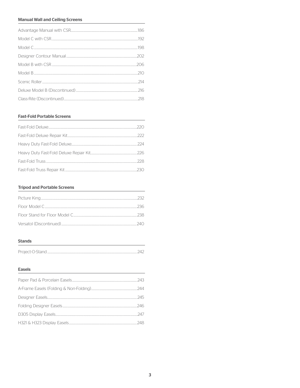 Da-Lite 37989KIT Motor Drive Wheel Kit (120 VAC) User Manual | Page 3 / 250