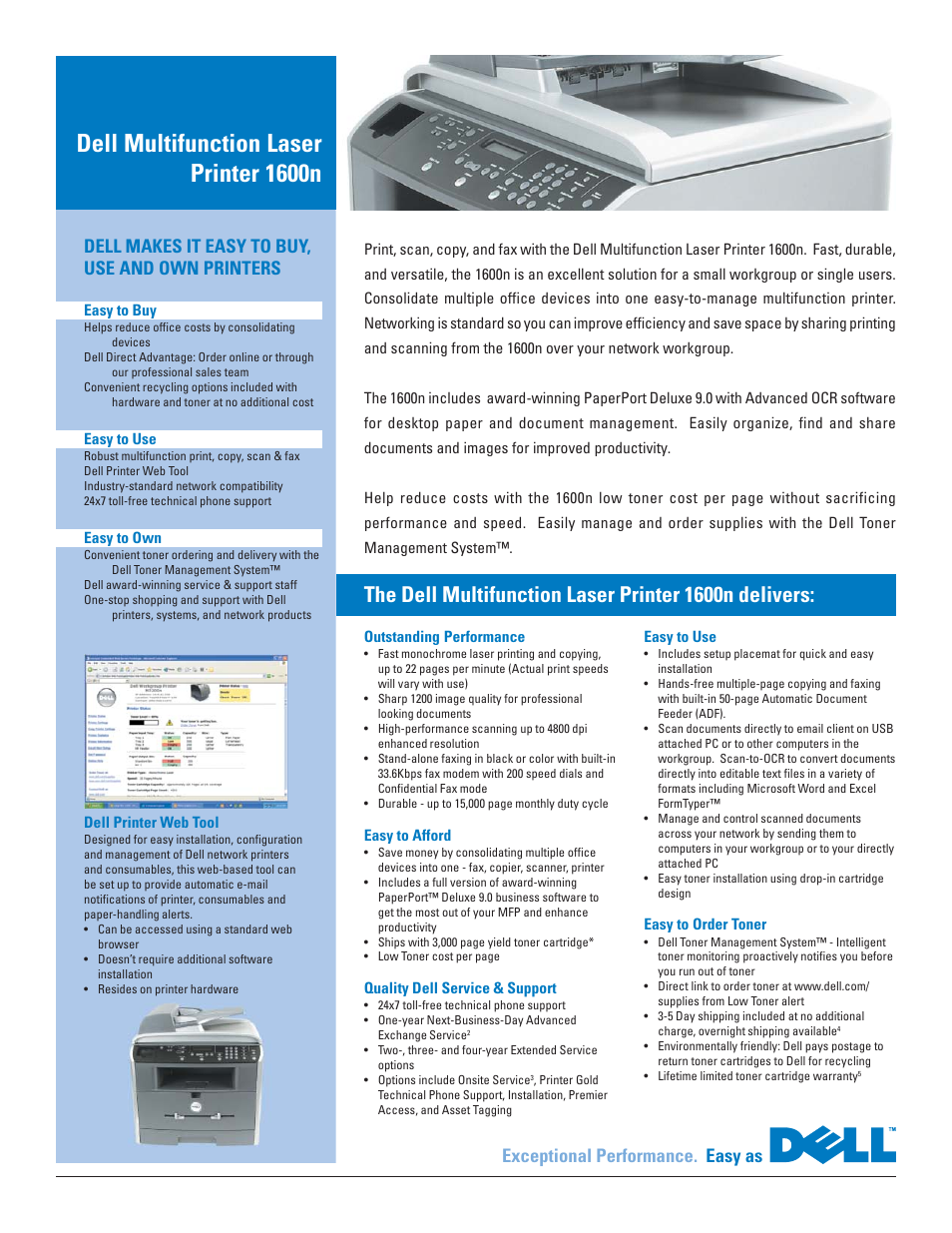 Dell 1600n User Manual | 2 pages