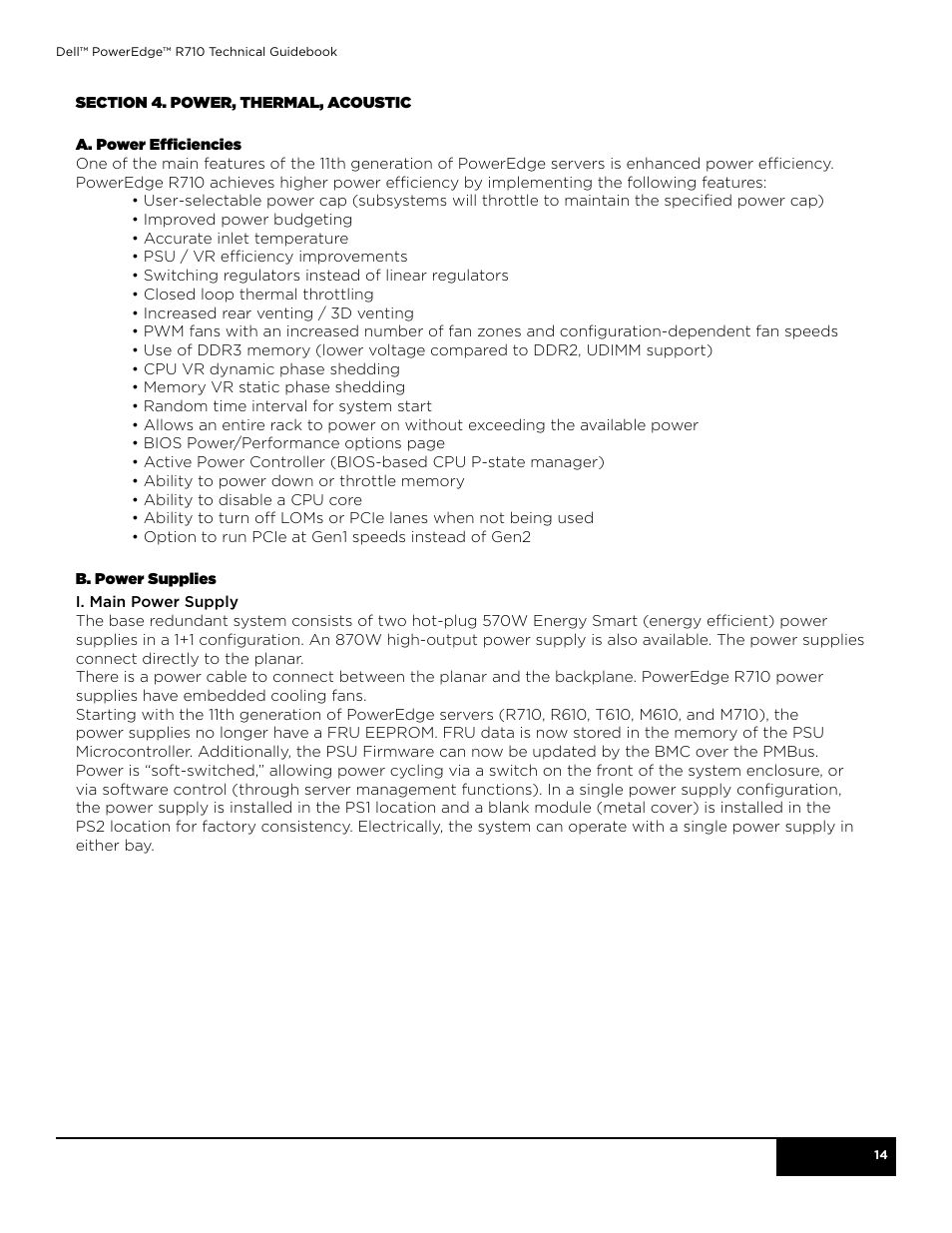 Dell POWEREDGE R710 User Manual | Page 14 / 58
