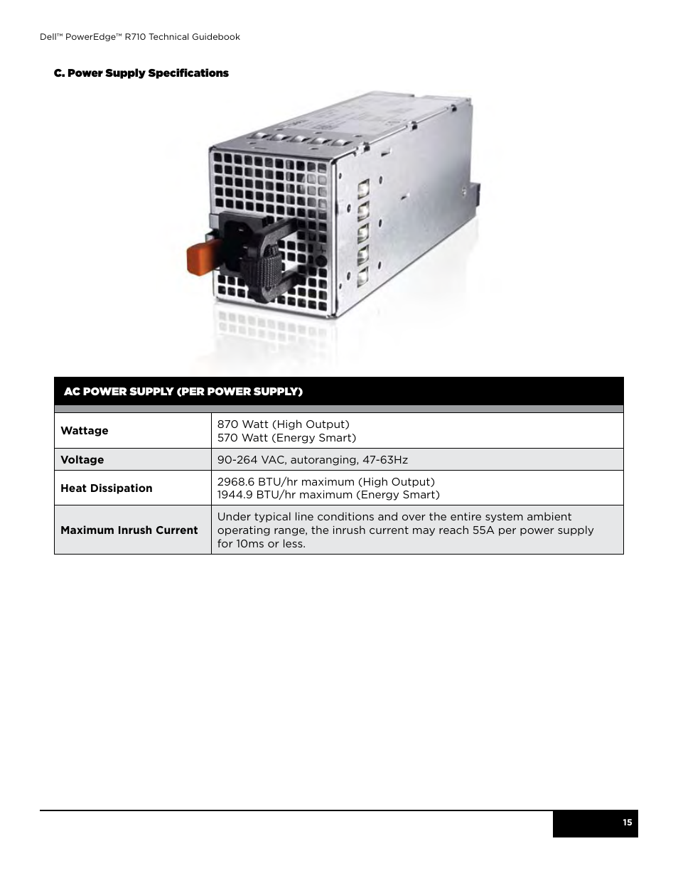 Dell POWEREDGE R710 User Manual | Page 15 / 58