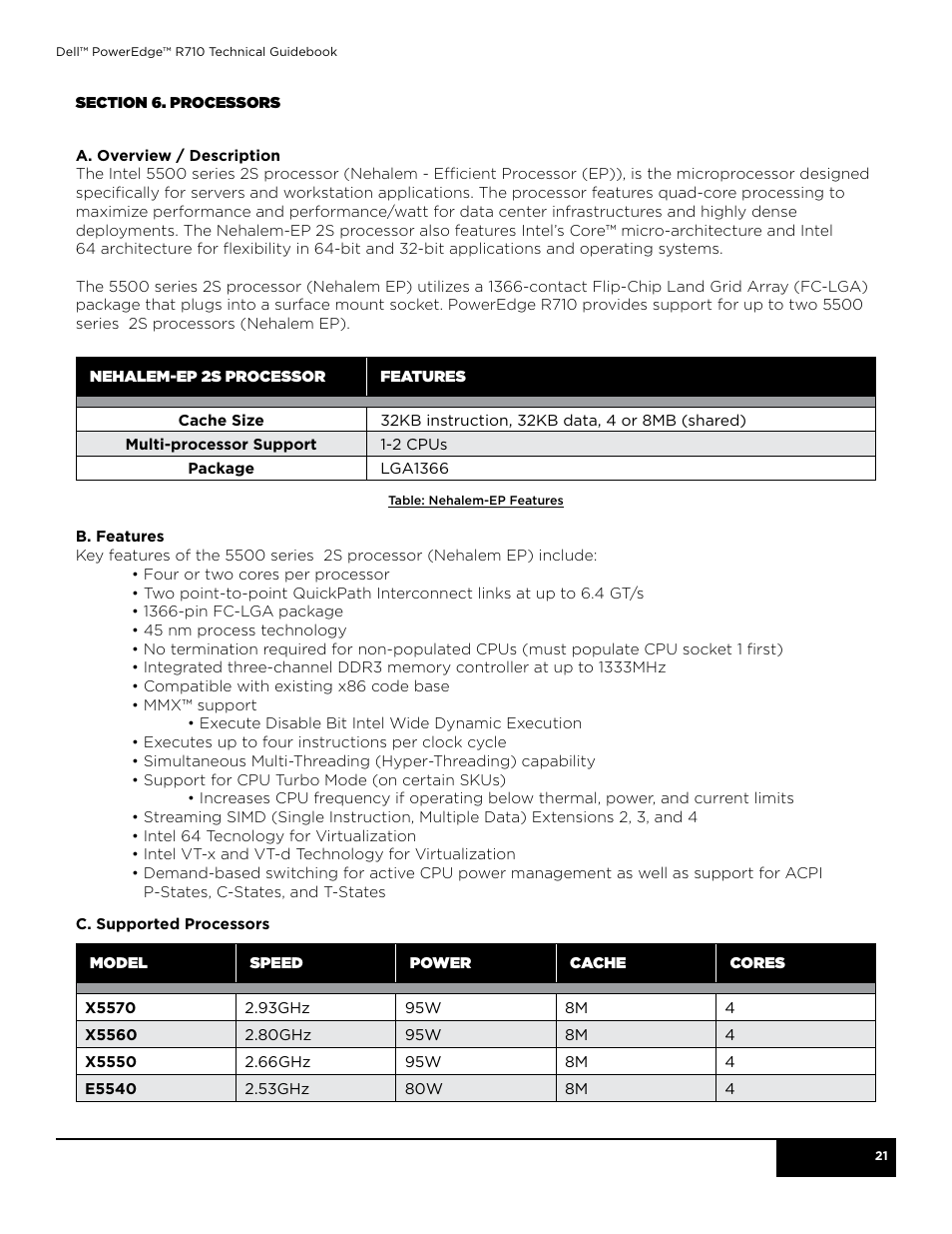 Dell POWEREDGE R710 User Manual | Page 21 / 58