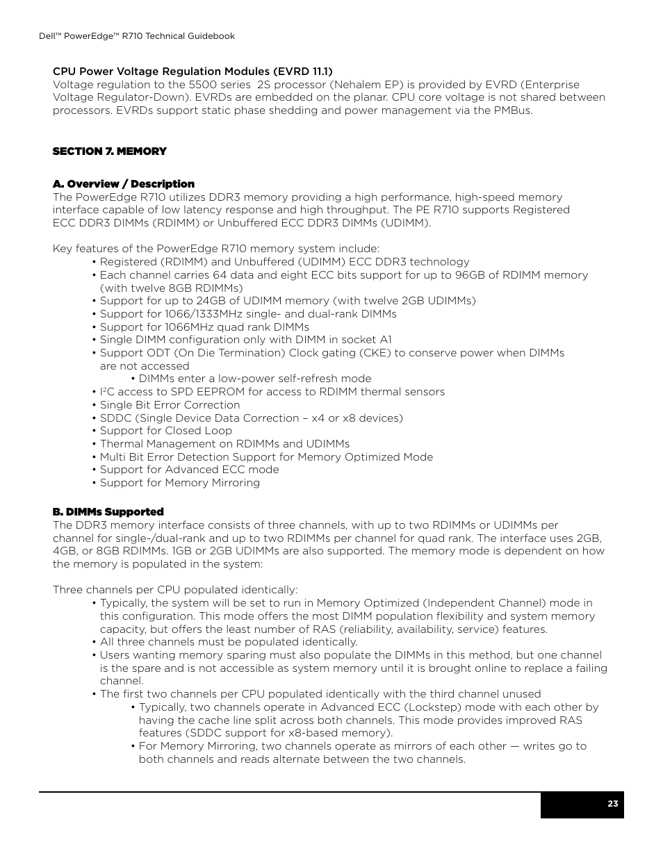 Dell POWEREDGE R710 User Manual | Page 23 / 58
