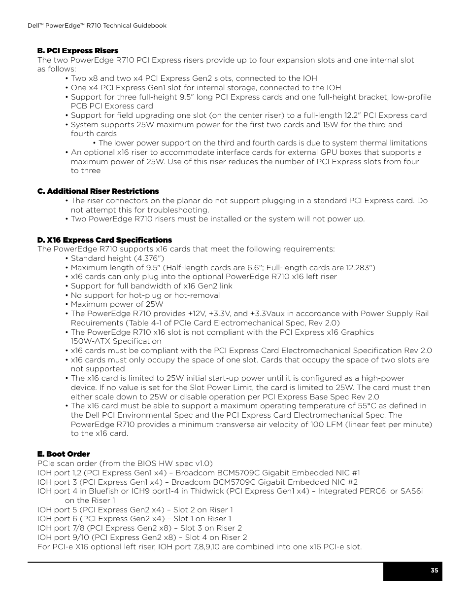 Dell POWEREDGE R710 User Manual | Page 35 / 58