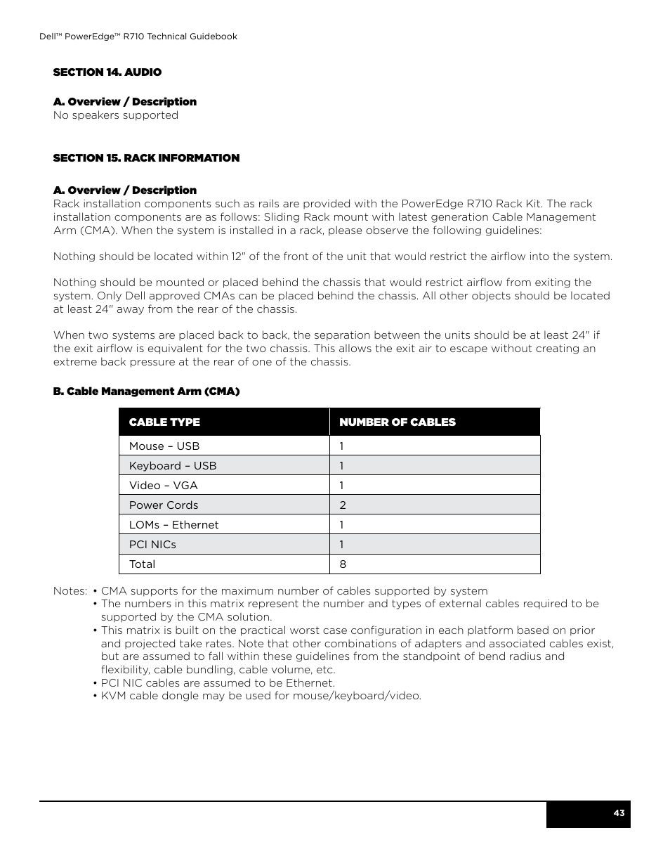 Dell POWEREDGE R710 User Manual | Page 43 / 58