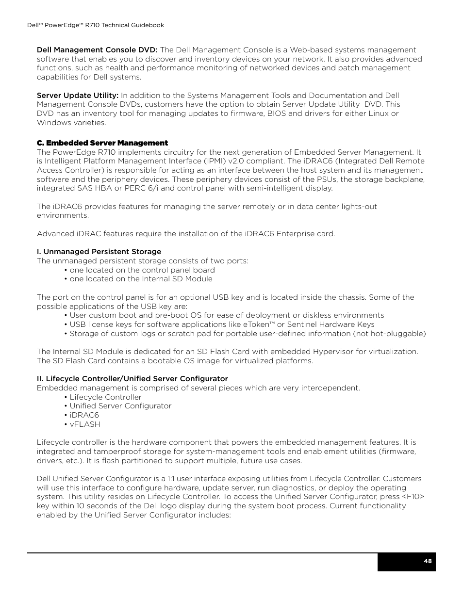 Dell POWEREDGE R710 User Manual | Page 48 / 58