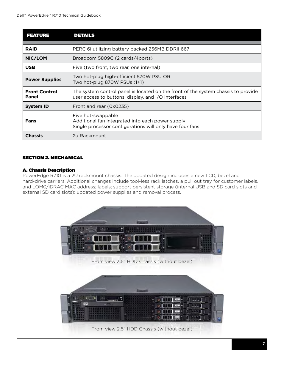 Dell POWEREDGE R710 User Manual | Page 7 / 58