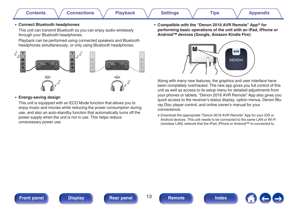 Denon AVR-S660H 5.2-Channel Network A/V Receiver User Manual | Page 13 / 242