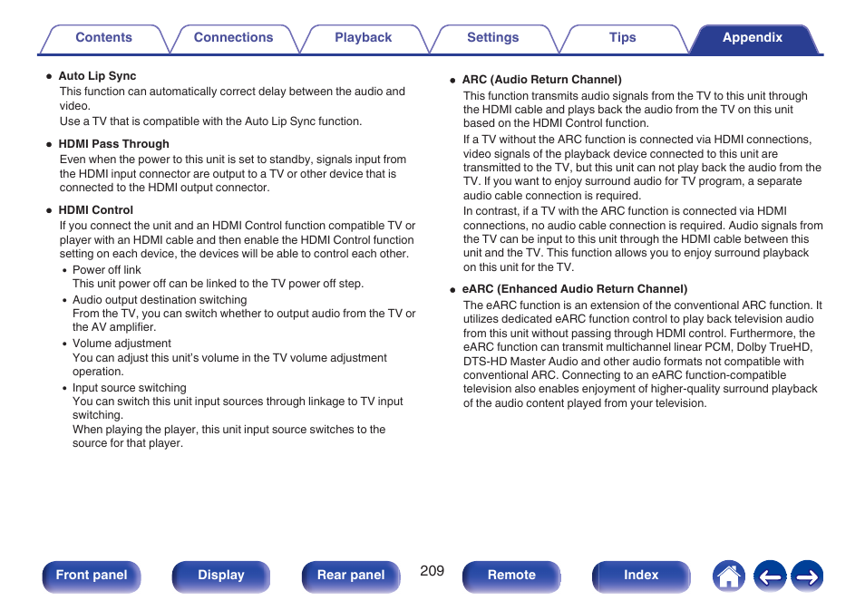 Denon AVR-S660H 5.2-Channel Network A/V Receiver User Manual | Page 209 / 242