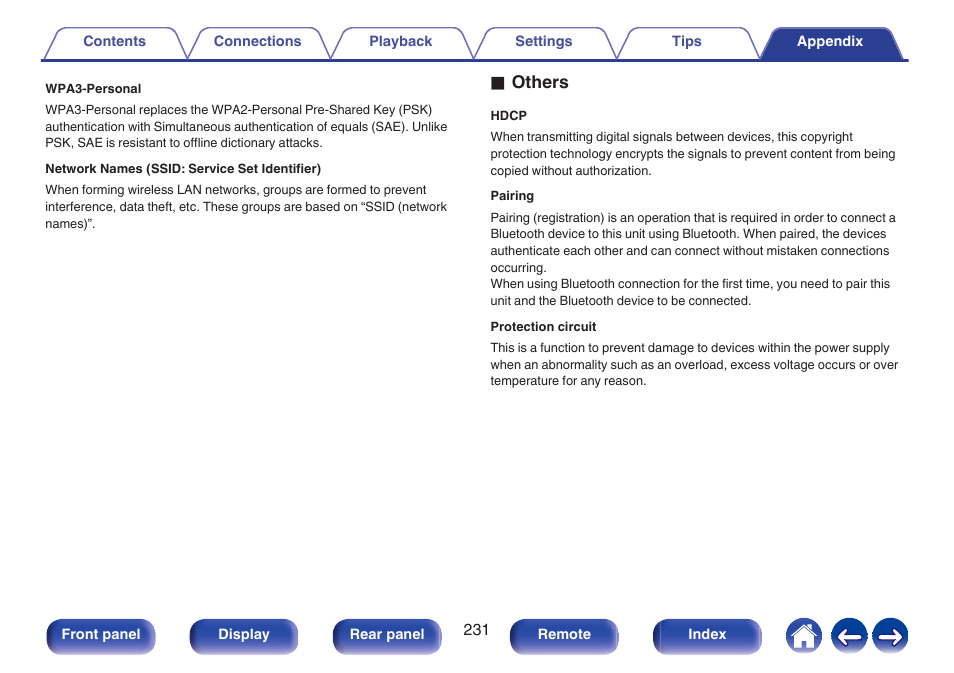 P. 231)), Sufficiently, and then turn the power on again, P. 231) | Oothers | Denon AVR-S660H 5.2-Channel Network A/V Receiver User Manual | Page 231 / 242