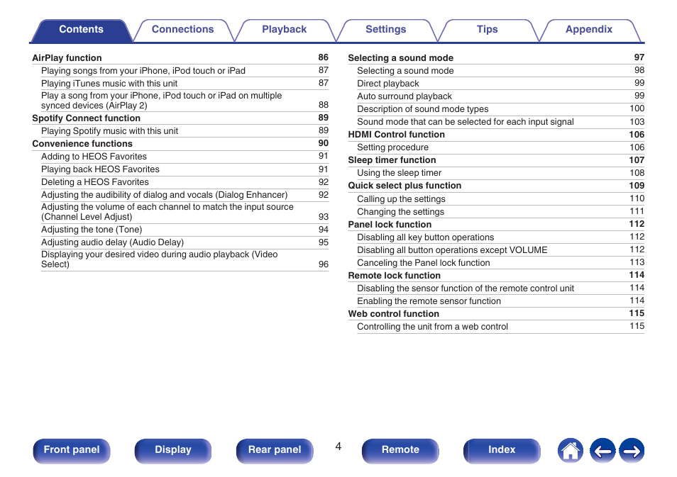 Denon AVR-S660H 5.2-Channel Network A/V Receiver User Manual | Page 4 / 242