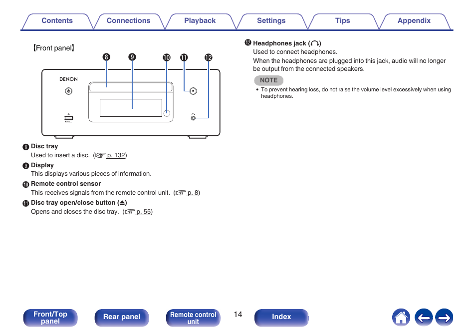 Denon CEOL RCD-N10 Network CD Receiver (Black) User Manual | Page 14 / 149