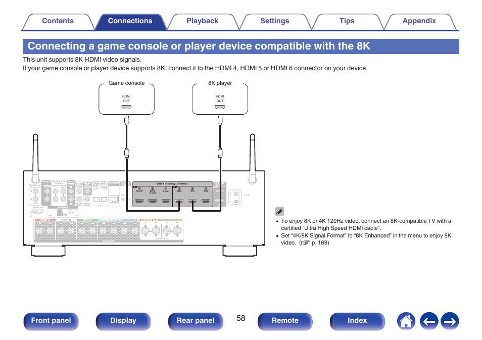 P. 58) | Denon AVR-X1700H 7.2-Channel Network A/V Receiver with HEOS User Manual | Page 58 / 284