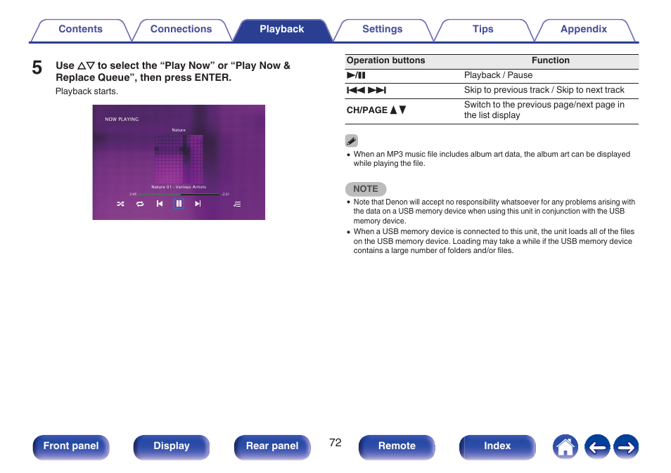 Denon AVR-X1700H 7.2-Channel Network A/V Receiver with HEOS User Manual | Page 72 / 284