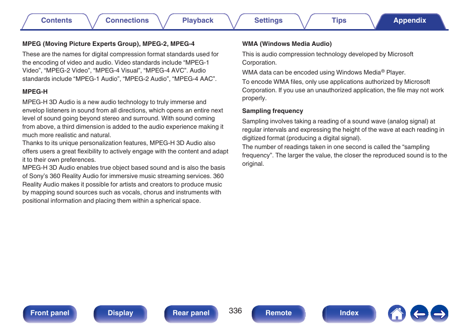 Denon AVR-A1H 15.4-Channel Network A/V Receiver User Manual | Page 336 / 353