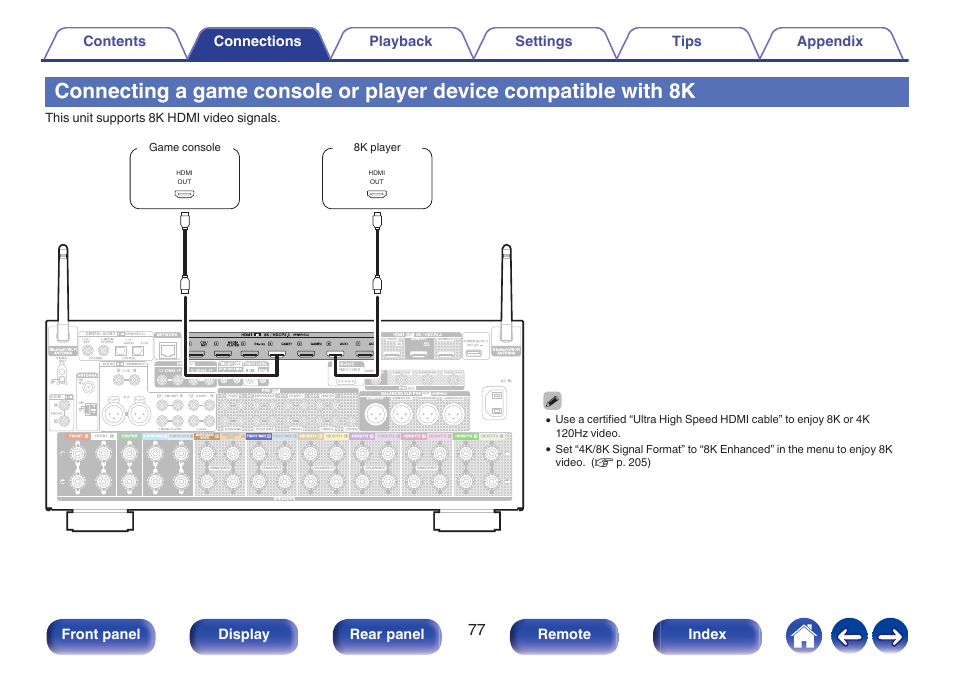 P. 77) | Denon AVR-A1H 15.4-Channel Network A/V Receiver User Manual | Page 77 / 353