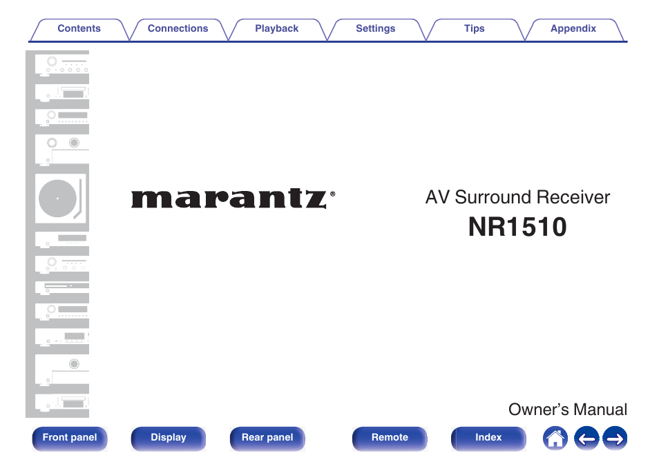 Marantz NR1510 5.2-Channel Network A/V Receiver User Manual | 244 pages