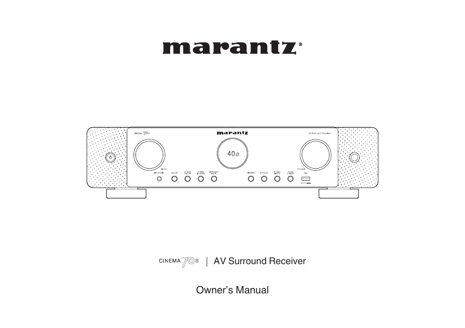 Marantz CINEMA 70s 7.2-Channel Network A/V Receiver User Manual | 284 pages