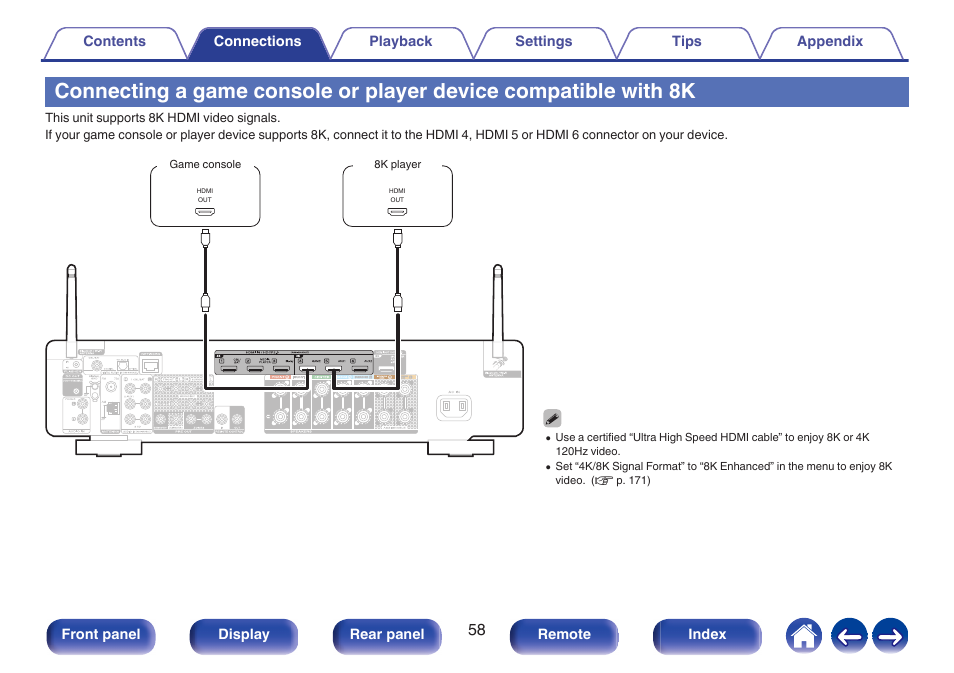 P. 58) | Marantz CINEMA 70s 7.2-Channel Network A/V Receiver User Manual | Page 58 / 284