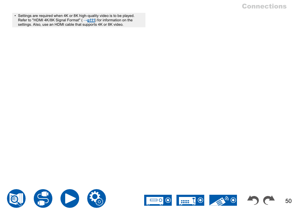 Connections | Onkyo TX-NR7100 9.2-Channel THX-Certified Network AV Receiver User Manual | Page 50 / 191