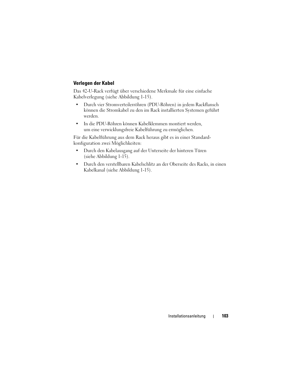 Verlegen der kabel | Dell PowerEdge 4220 User Manual | Page 105 / 190