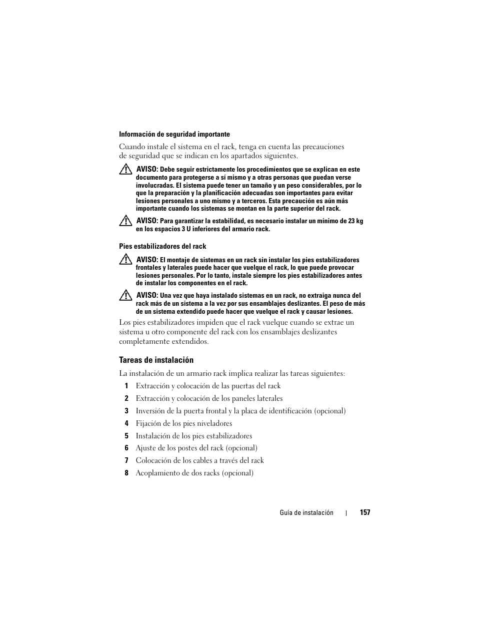 Tareas de instalación | Dell PowerEdge 4220 User Manual | Page 159 / 190