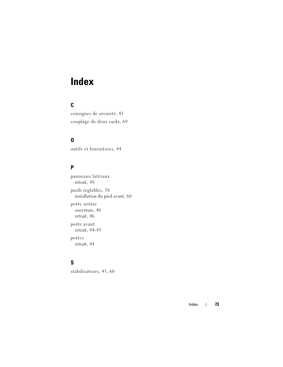 Index | Dell PowerEdge 4220 User Manual | Page 75 / 190