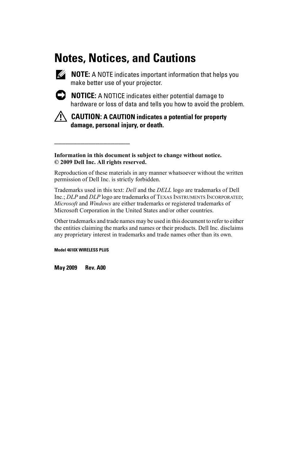 Dell 4610X User Manual | Page 2 / 98