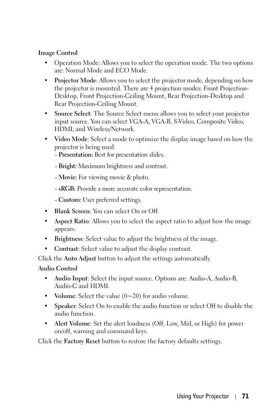 Dell 4610X User Manual | Page 71 / 98