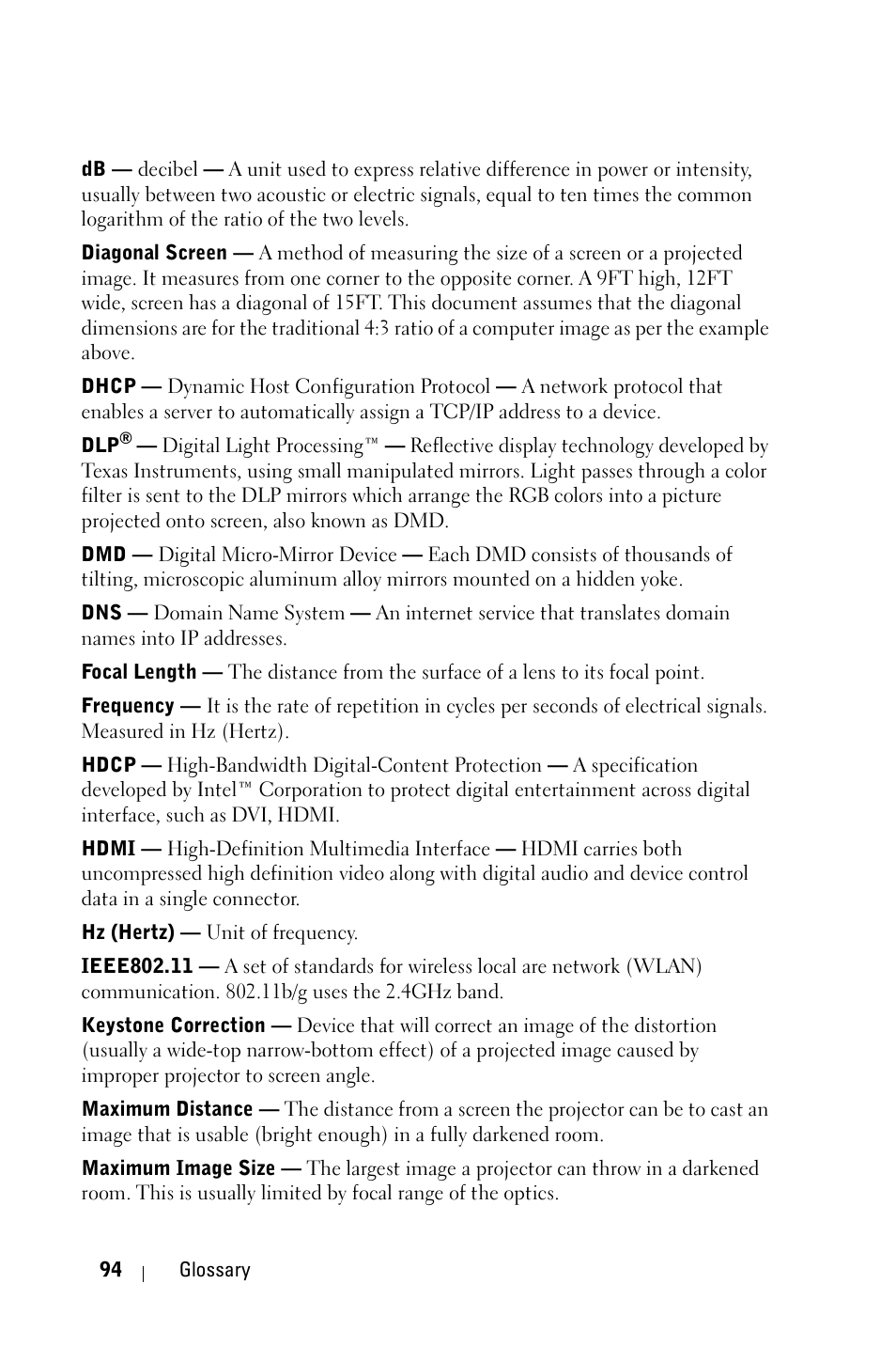 Dell 4610X User Manual | Page 94 / 98