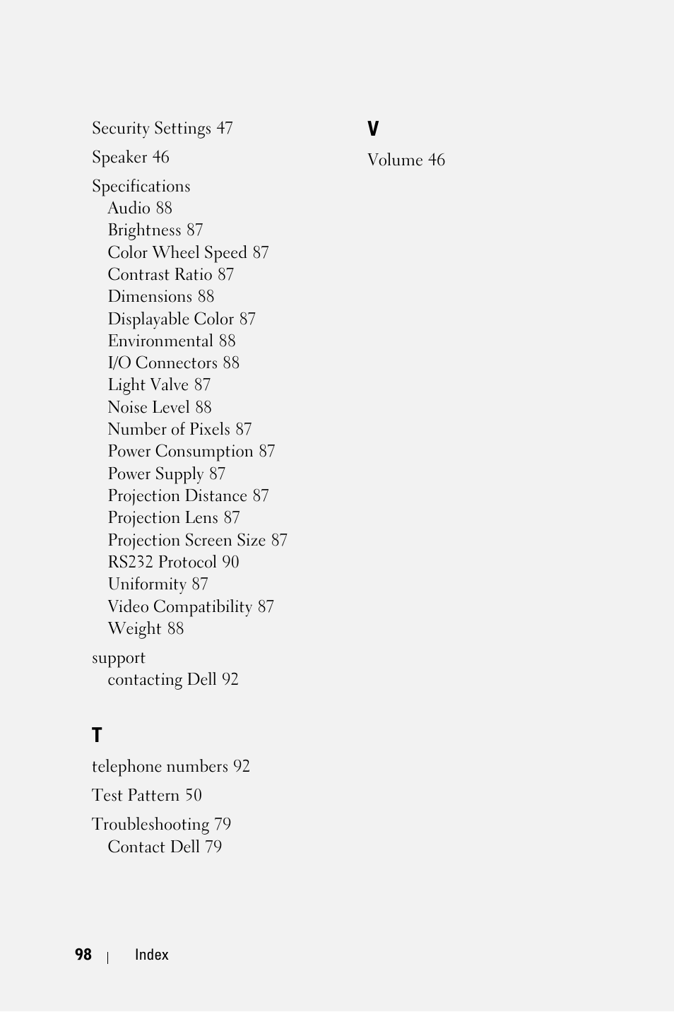 Dell 4610X User Manual | Page 98 / 98