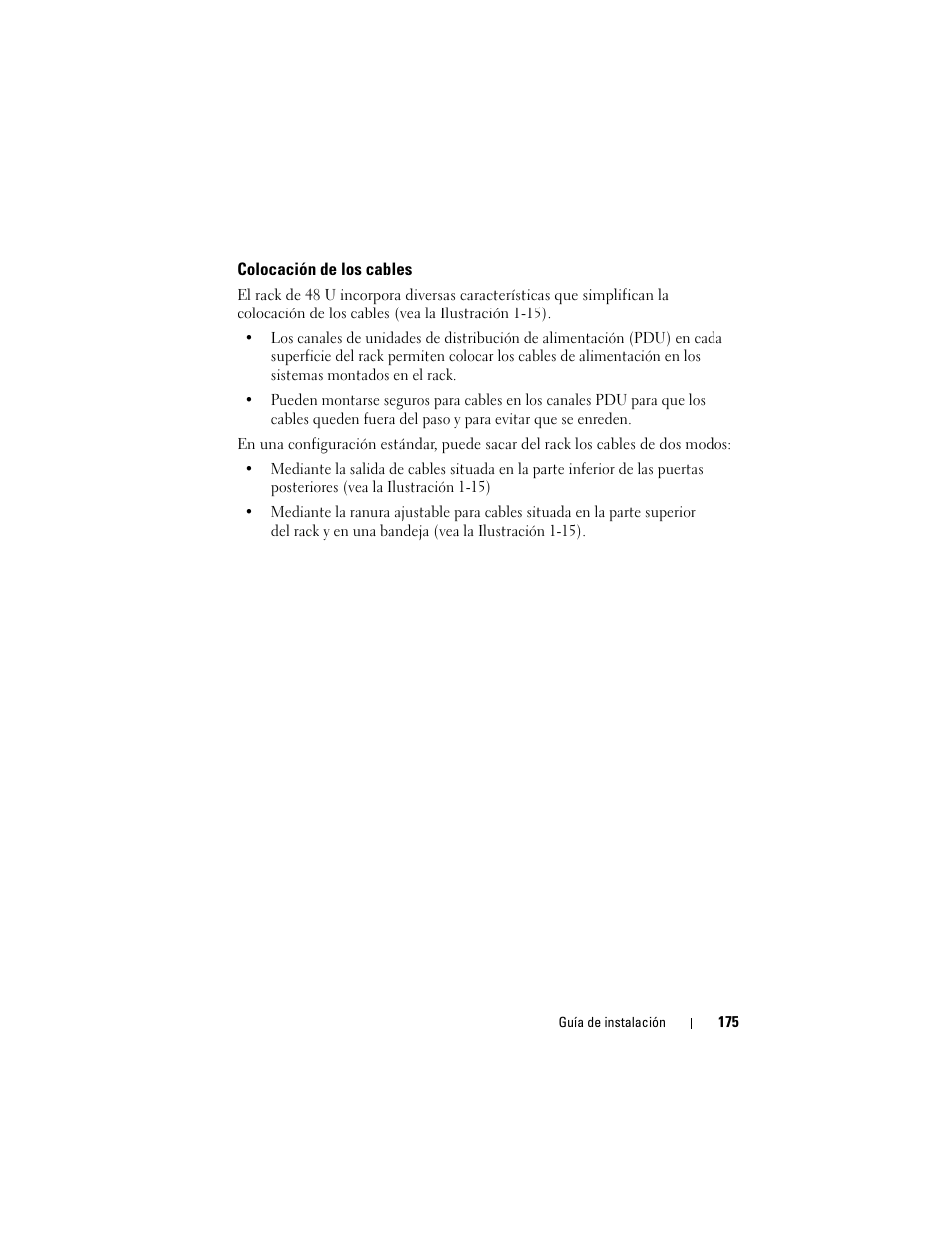 Colocación de los cables | Dell PowerEdge 4820 User Manual | Page 177 / 186