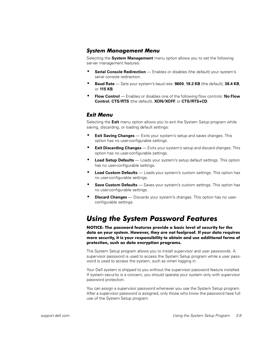 Using the system password features | Dell PowerEdge 350 User Manual | Page 29 / 58