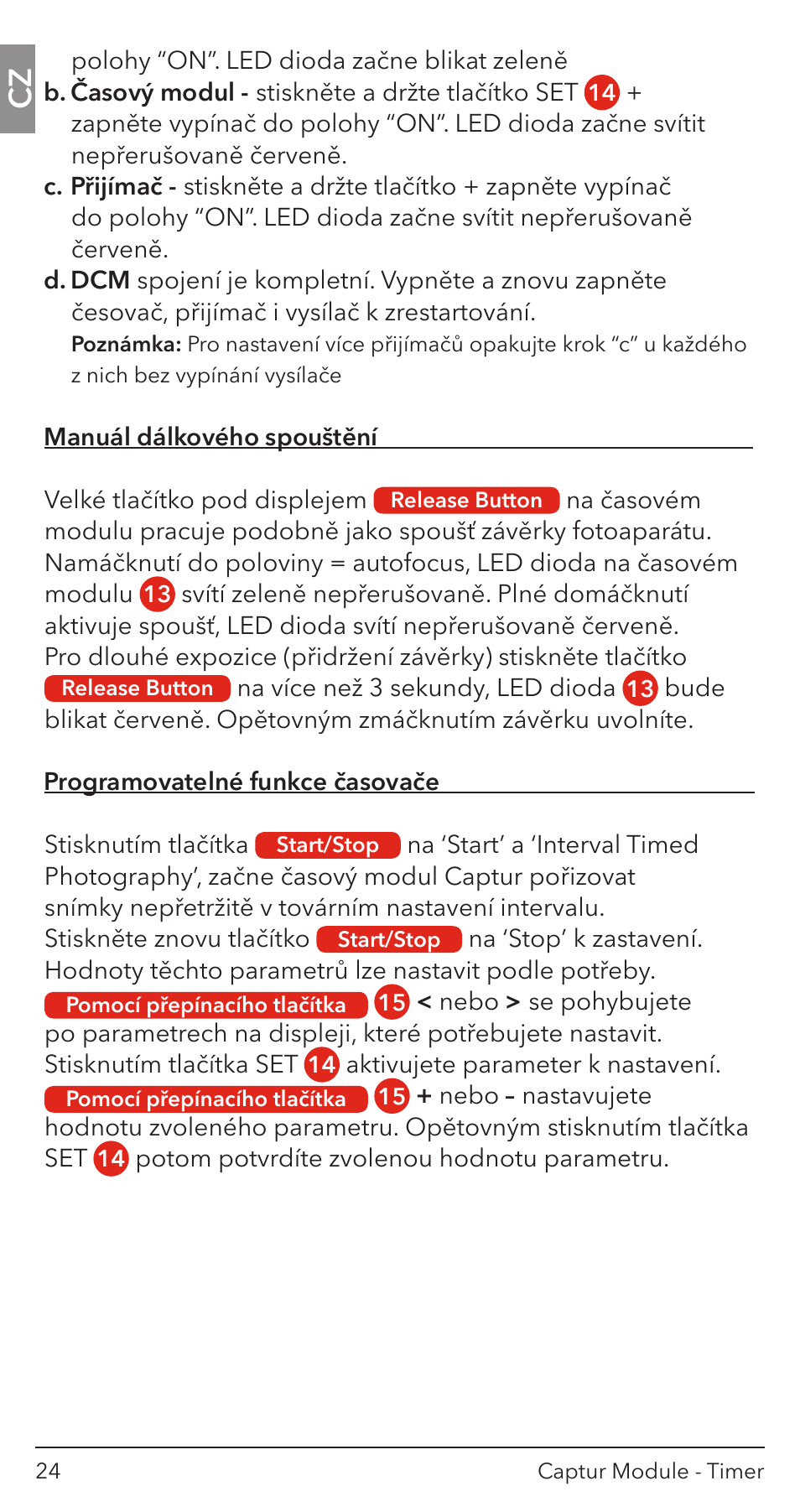 Hahnel Captur Timer Module User Manual | Page 26 / 41