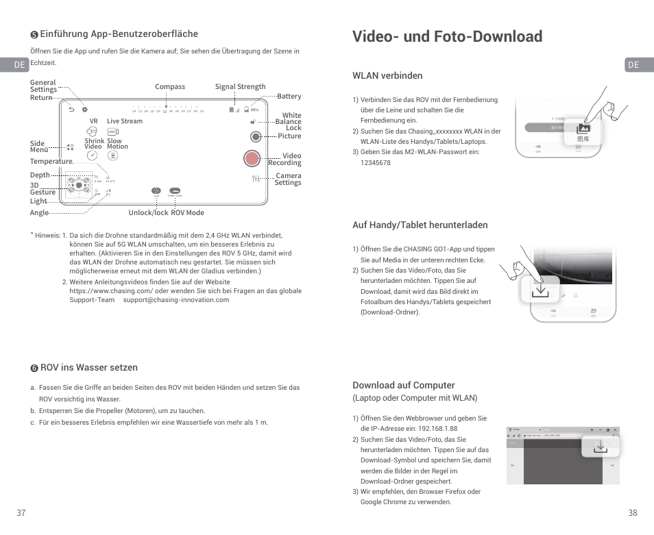 Video- und foto-download | CHASING M2 S Industrial Underwater ROV (328' Tether) User Manual | Page 20 / 51