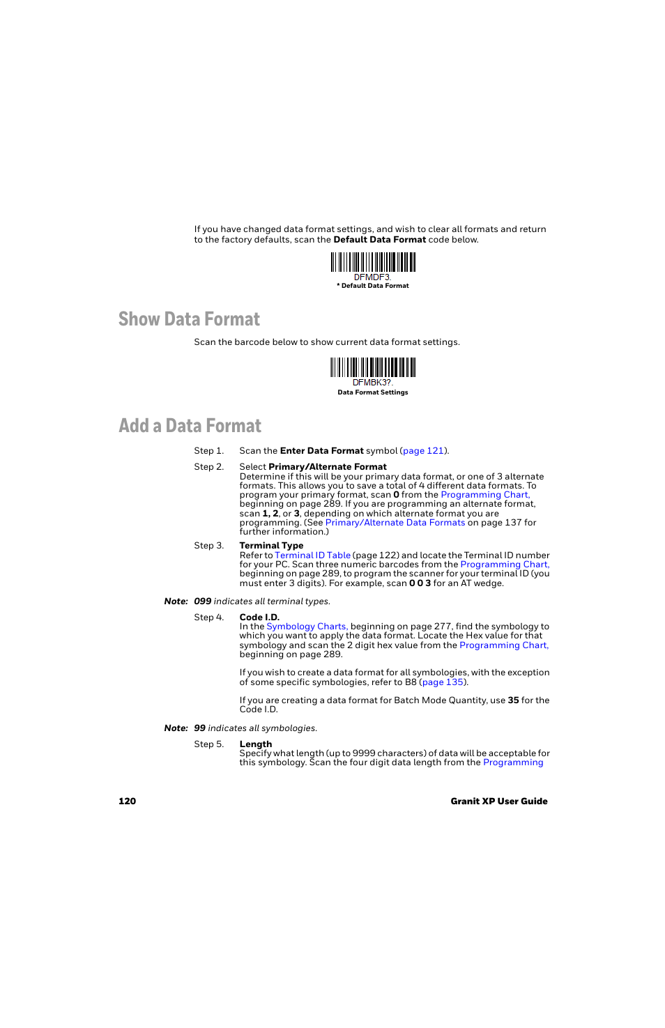 Show data format, Add a data format | Honeywell Granit 1991iSR Ultra-Rugged Standard-Range Barcode Scanner User Manual | Page 136 / 308