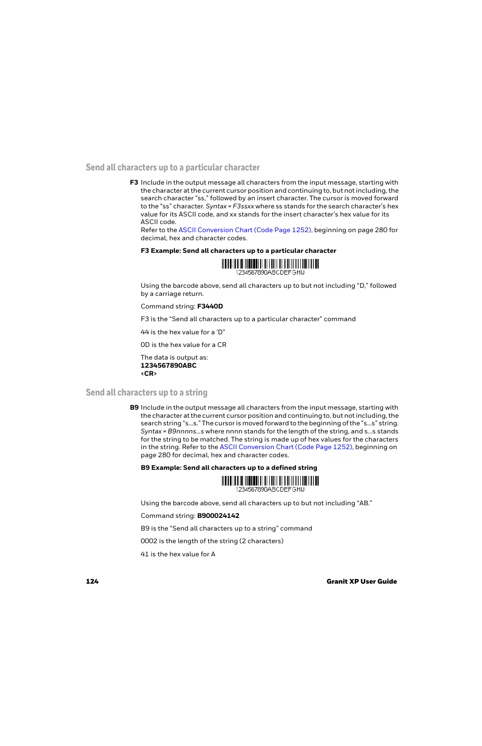 Send all characters up to a particular character, Send all characters up to a string | Honeywell Granit 1991iSR Ultra-Rugged Standard-Range Barcode Scanner User Manual | Page 140 / 308