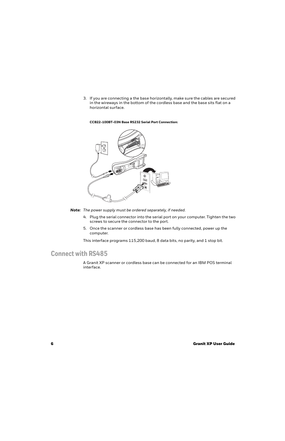 Connect with rs485 | Honeywell Granit 1991iSR Ultra-Rugged Standard-Range Barcode Scanner User Manual | Page 22 / 308