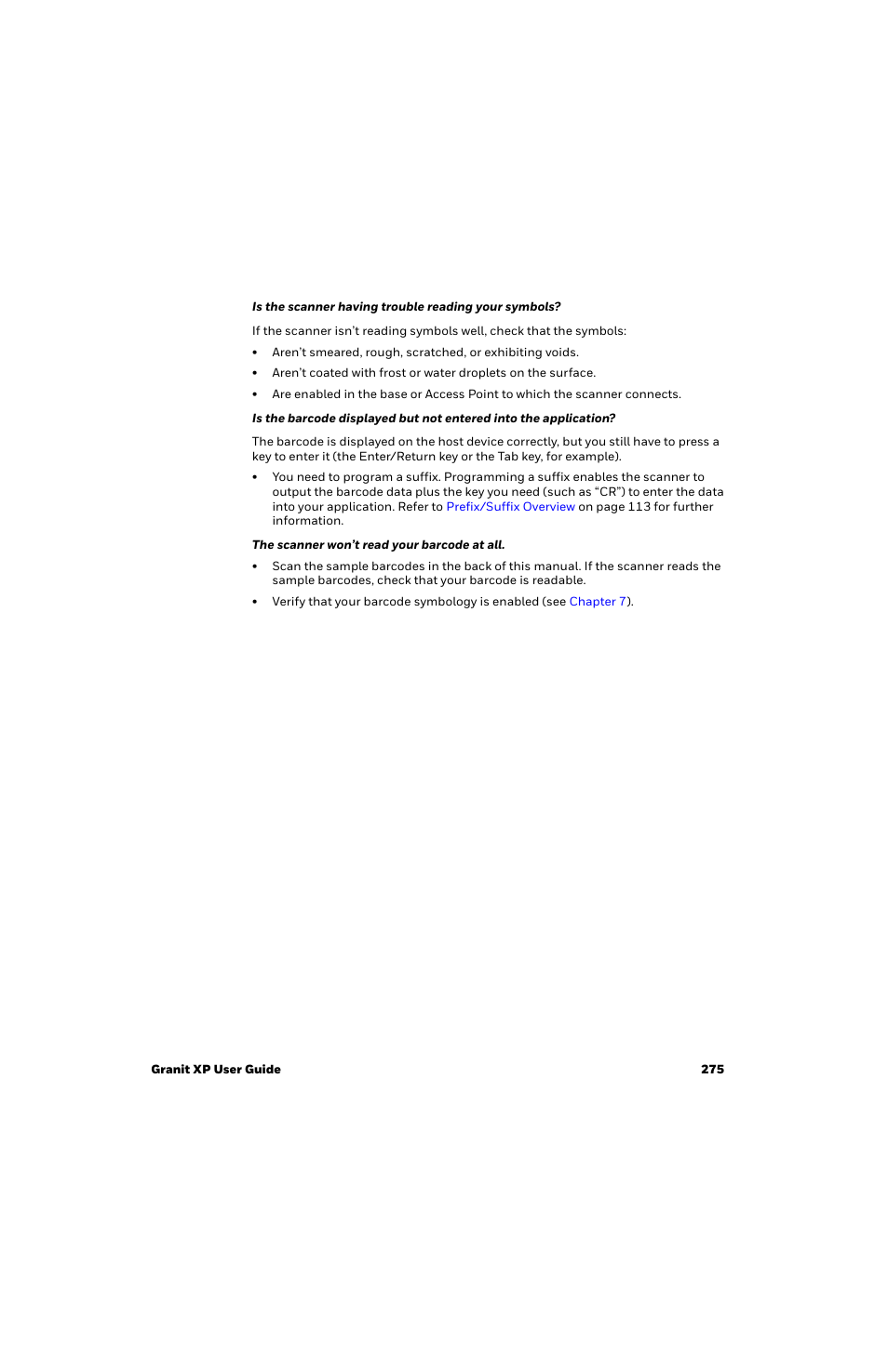 Honeywell Granit 1991iSR Ultra-Rugged Standard-Range Barcode Scanner User Manual | Page 291 / 308
