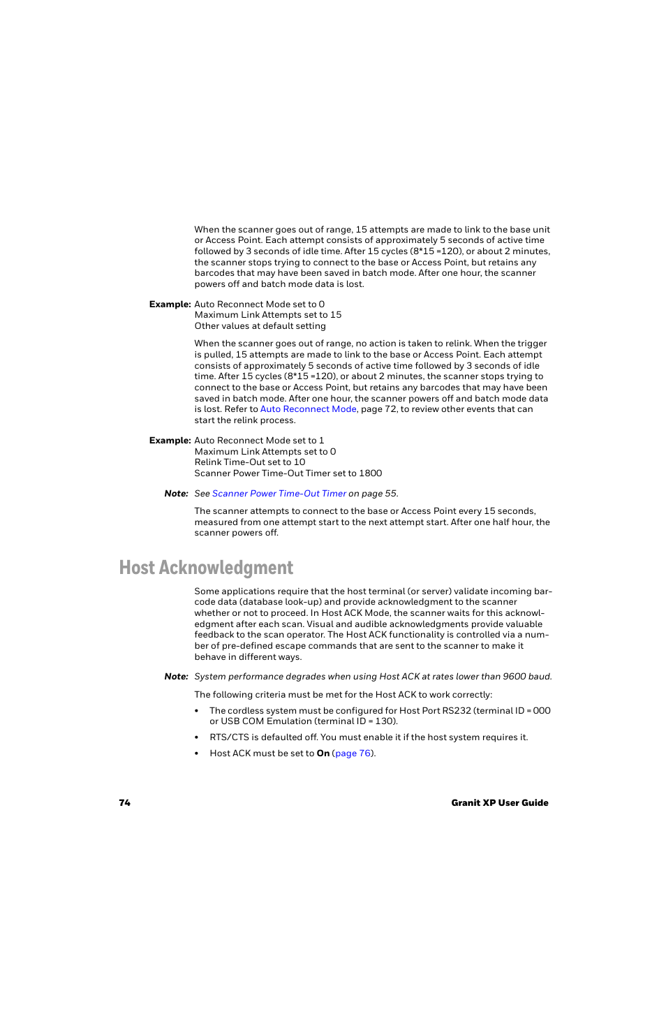 Host acknowledgment | Honeywell Granit 1991iSR Ultra-Rugged Standard-Range Barcode Scanner User Manual | Page 90 / 308
