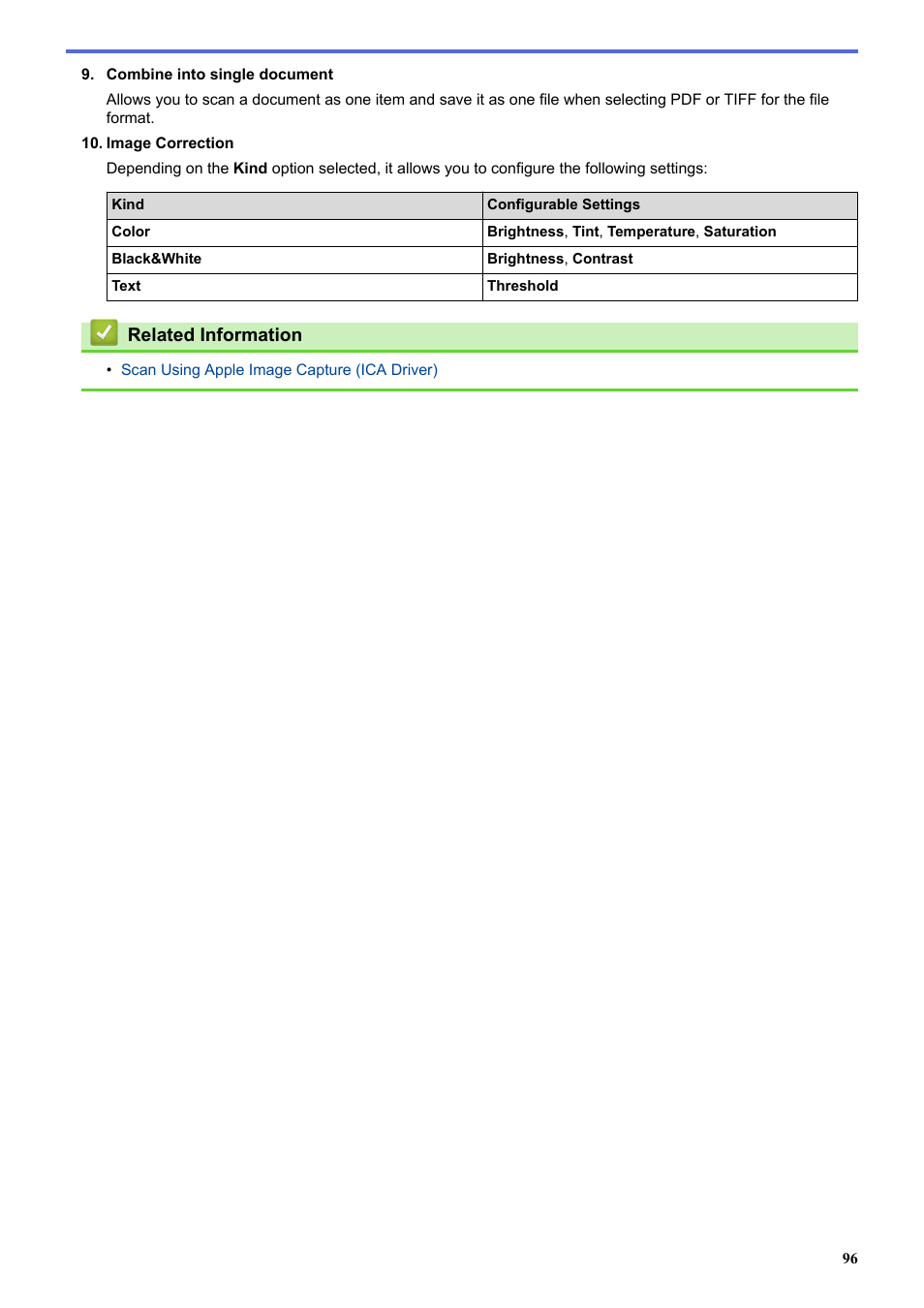 Related information | Brother ADS-3100 High-Speed Desktop Color Scanner for Home & Small Offices User Manual | Page 100 / 253