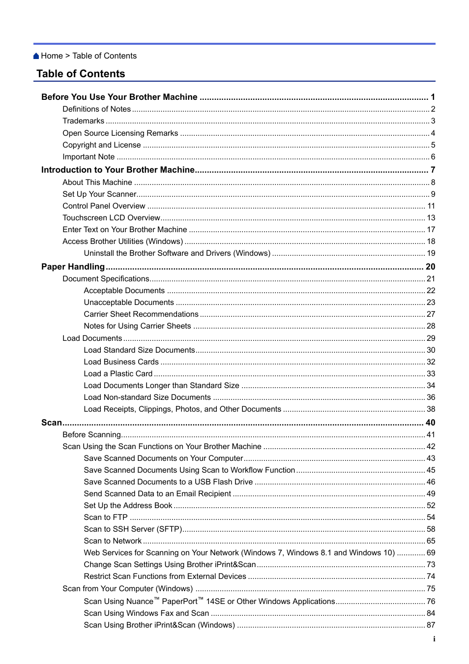 Brother ADS-3100 High-Speed Desktop Color Scanner for Home & Small Offices User Manual | Page 2 / 253